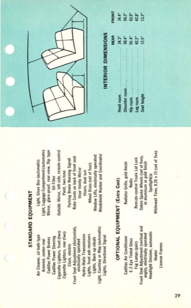 1956 Cadillac Salesmans Data Book Page 56